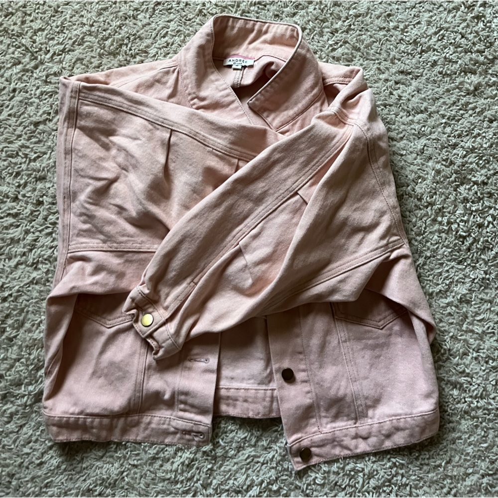 light pink denim jacket